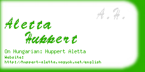 aletta huppert business card
